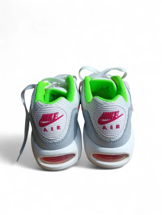 Nike Women's Size 8 White Sneakers with Pink Swoosh & Neon Green Accents - Picture 7 of 9